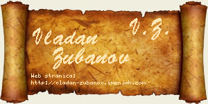 Vladan Zubanov vizit kartica